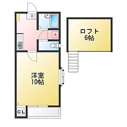 クレールドミール大山C 1Kの間取図画像