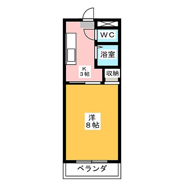 山王マンション　北棟 ｜愛知県知多郡美浜町新栄２丁目(賃貸マンション1K・3階・26.10㎡)の写真 その2