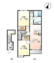 コート　エルシオン 202 ｜ 愛知県半田市乙川浜側町２丁目60-6（賃貸アパート2LDK・2階・56.19㎡） その2