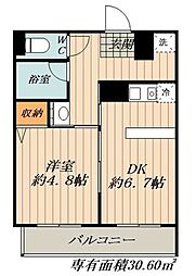 A&S　ｋaｔo　KIB棟 3階1DKの間取り