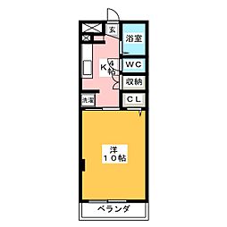 ラマージュ 1Kの間取図画像