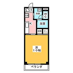 プランドールハイツ 1Kの間取図画像