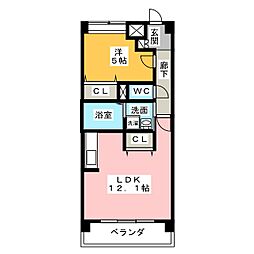 メゾンセレスティア 1LDKの間取図画像