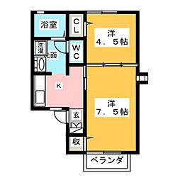 シャイニーKB 2Kの間取図画像