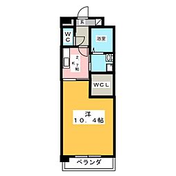 メゾンセレスティア 1Kの間取図画像