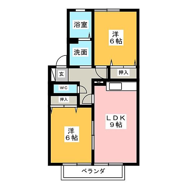 アビタシオン ｜愛知県春日井市東野町西３丁目(賃貸アパート2LDK・1階・49.85㎡)の写真 その2