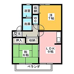 ソレアード3 2LDKの間取図画像