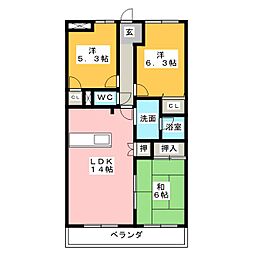 ヴォーリバージュ3 3LDKの間取図画像