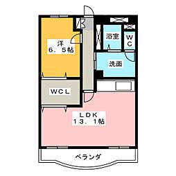 HERMITAGE 1LDKの間取図画像