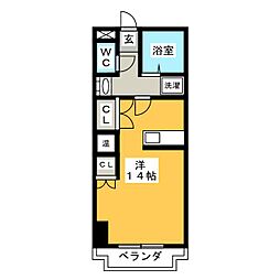 セントラルビル ワンルームの間取図画像