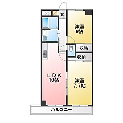 ユイマールT&T 2LDKの間取図画像
