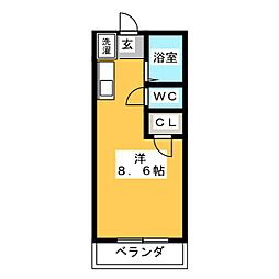 メゾン庄名2 ワンルームの間取図画像