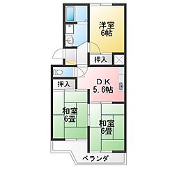 Nextマンション 3DKの間取図画像
