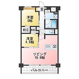 新築ベルアージュ 2LDKの間取図画像