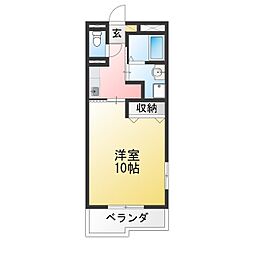 ステュディオ石ノ戸 1Kの間取図画像
