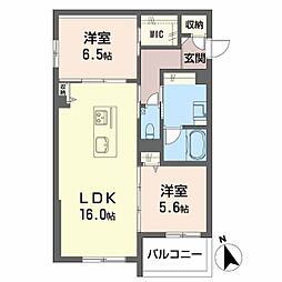 (新築)フィリア刈谷 2LDKの間取図画像