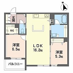 (新築)フィリア刈谷 2LDKの間取図画像