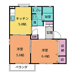 アンソニアC 2Kの間取図画像