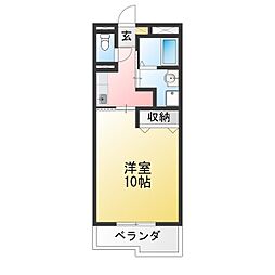 ステュディオ石ノ戸 1Kの間取図画像