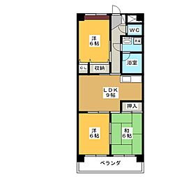 maisondeyosamiB 3LDKの間取図画像