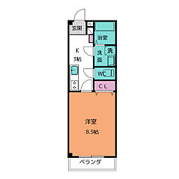 ヴィラユーザン30 1Kの間取図画像