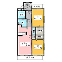 ＧＲＡＴＩＯＮ  ｜ 愛知県春日井市西本町３丁目（賃貸マンション2LDK・2階・61.97㎡） その2