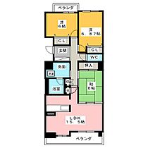 プリンスハイツ勝川駅前通  ｜ 愛知県春日井市若草通１丁目（賃貸マンション3LDK・6階・75.66㎡） その2