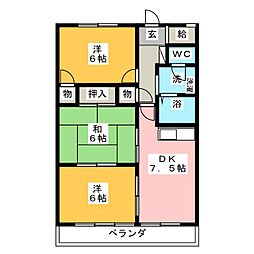 リバティ・フォレスト 3LDKの間取図画像