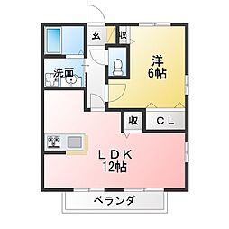 グレイス朝宮 1LDKの間取図画像