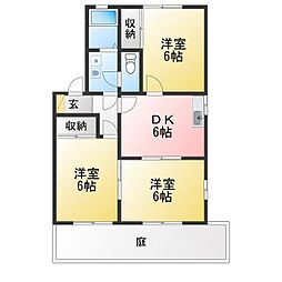 ラズヴェリー 3DKの間取図画像