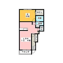 サピー純2 1LDKの間取図画像