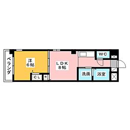 ALIMONTI1 1LDKの間取図画像