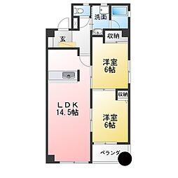 ガウディオグリ2002 2LDKの間取図画像