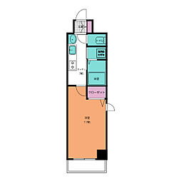 willDo勝川 1Kの間取図画像