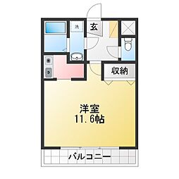 コンド・勝川 ワンルームの間取図画像
