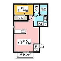 サンフレンズ舞坂IIＢ棟  ｜ 愛知県津島市喜楽町（賃貸アパート1LDK・2階・36.90㎡） その2