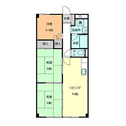 サンローヤル津島 3LDKの間取図画像