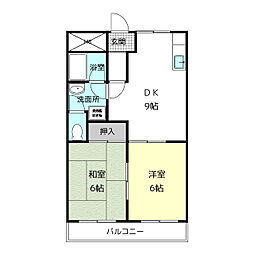 コーポマルベリー 2DKの間取図画像