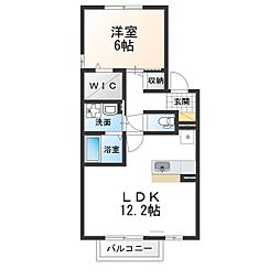 セジュールホダ1 1LDKの間取図画像