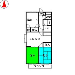 AMOURMIWA 3LDKの間取図画像