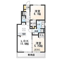 サニースカイA 2LDKの間取図画像