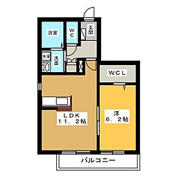 HEBEL-K2 1LDKの間取図画像