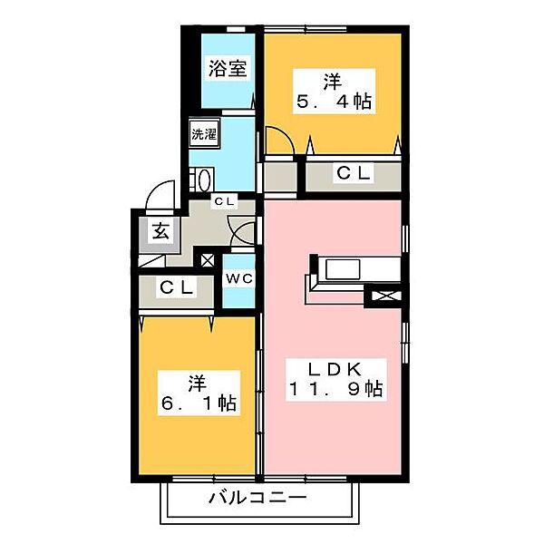 アメージングエステート　Ｂ棟 ｜愛知県豊川市市田町大道下(賃貸アパート2LDK・2階・52.96㎡)の写真 その2