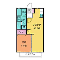 パークハイツ東宮Ｂ棟  ｜ 愛知県豊川市篠束町東宮（賃貸アパート1LDK・2階・40.30㎡） その2