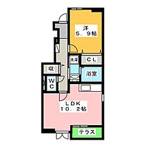 グリーンリーフ  ｜ 愛知県豊川市伊奈町大門（賃貸アパート1LDK・1階・43.12㎡） その2