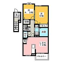 レジデンス  ｜ 愛知県新城市石田字東末旨（賃貸アパート2LDK・2階・52.81㎡） その2