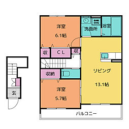 間取図画像 2LDK