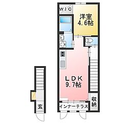 クルール 1LDKの間取図画像