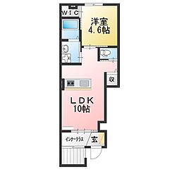レジデンス牛久保 1LDKの間取図画像
