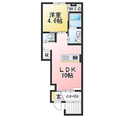 レジデンス牛久保 1LDKの間取図画像